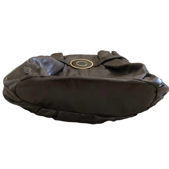 BADGLEY MISCHKA Brown Leather GOLD CHAIN HOBO SHOULDER HANDBAG - Picture 3 of 8